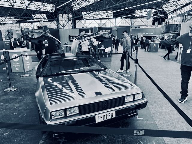 A parked DeLorean